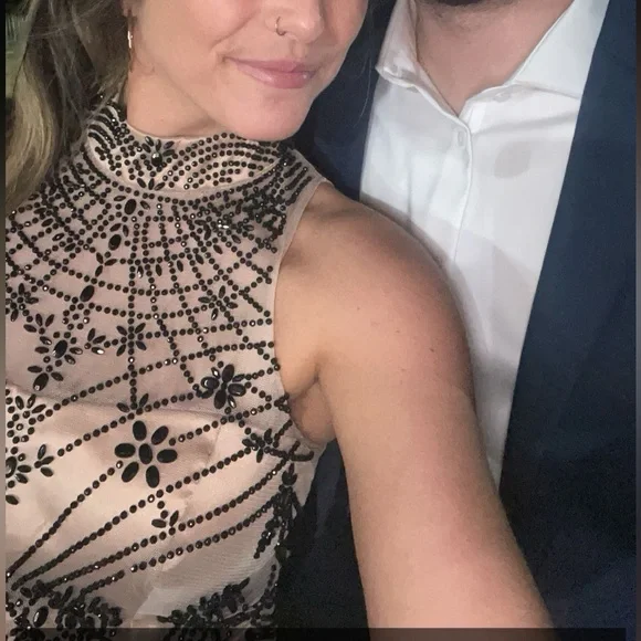 Deco-Beaded Two-Piece Dress Halter top - Picture 5 of 11